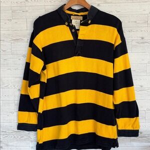 Vintage Polo Rugby Blue Gold Sweater Mens Large Michigan On Deck George‎ Steers